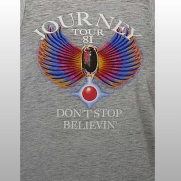 Journey Tour 81 jazz rock Official Burnout Muscle Tank Top L NWT - Picture 2 of 3